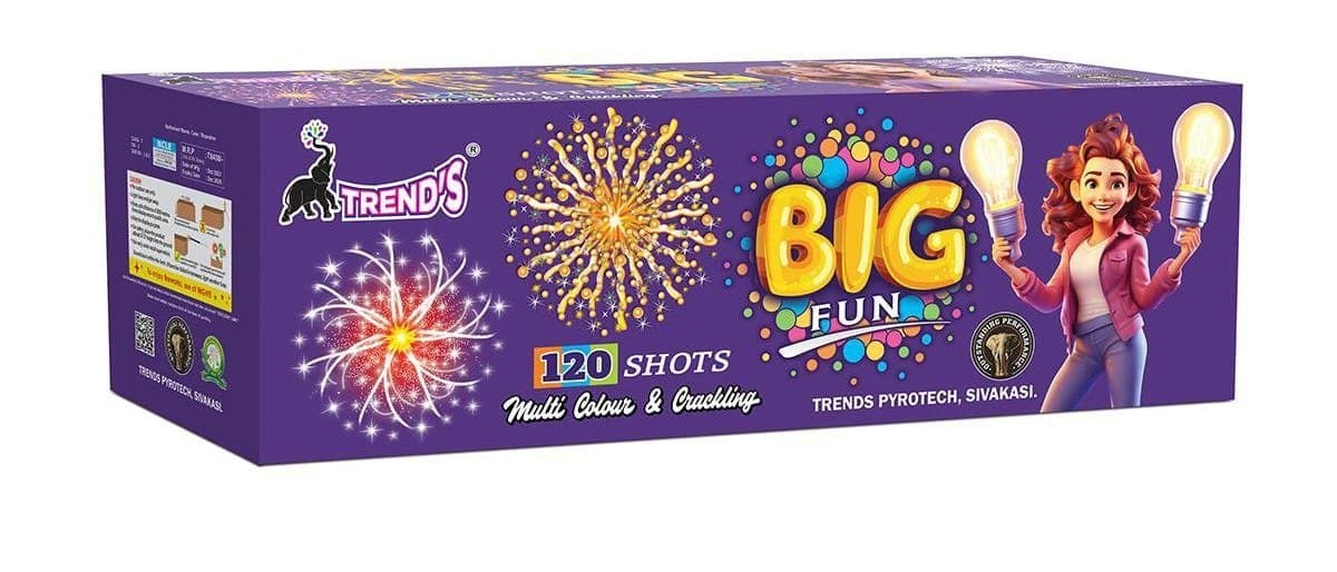 120 Shots Bahubali Grand Multi-Color Sky Extravaganza